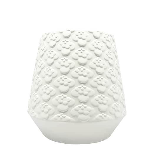 6.25" Embossed Retro Floral DIY Ceramic Vase by Make Market®